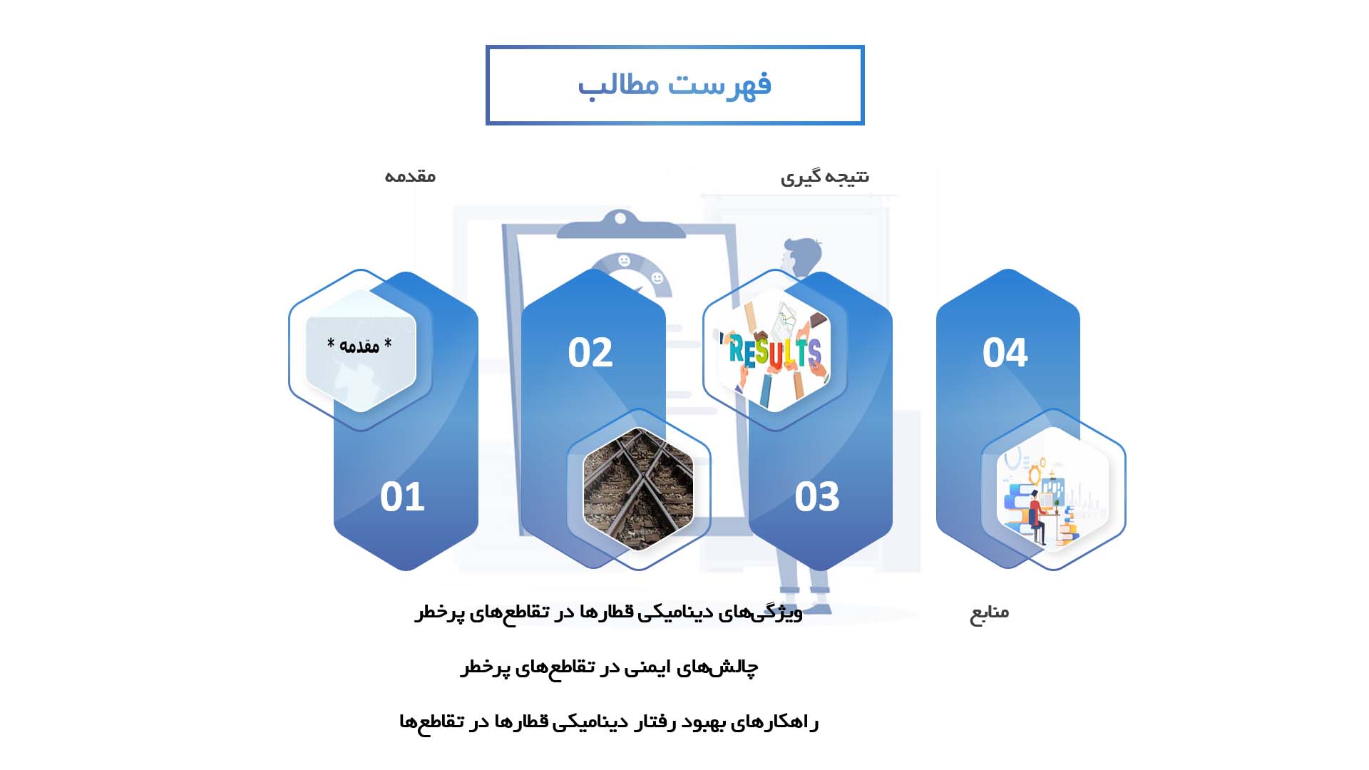 پاورپوینت در مورد تحلیل رفتار دینامیکی قطارها در تقاطع‌های پرخطر